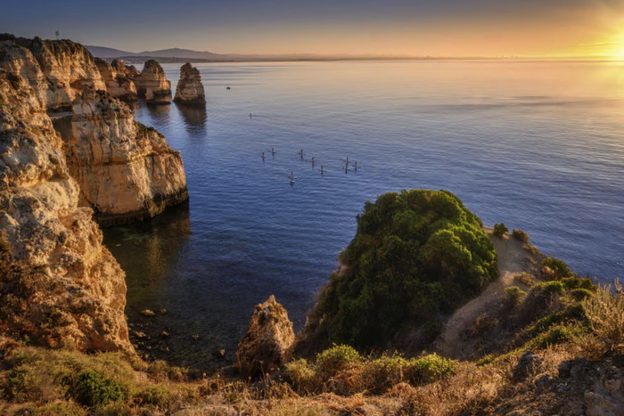 A view from the coast path of Ponta da Piedade. Photograph: Image Broker/Alamy