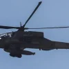An Apache helicopter was downed in the incident over the Gulf (file photo)