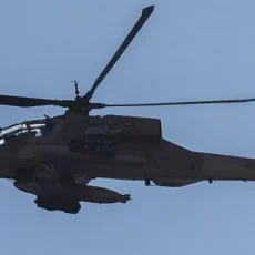 An Apache helicopter was downed in the incident over the Gulf (file photo)