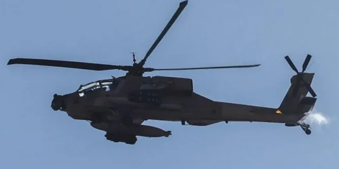 An Apache helicopter was downed in the incident over the Gulf (file photo)