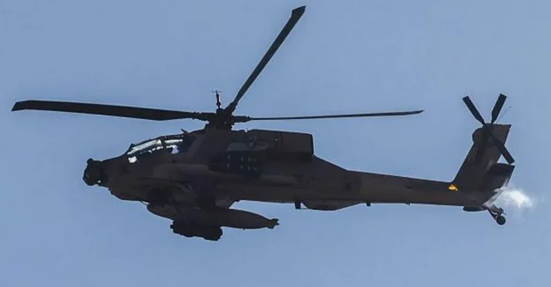 An Apache helicopter was downed in the incident over the Gulf (file photo)