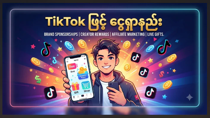 TikTok ဖြင့် ငွေရှာနည်း